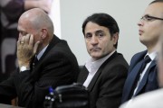 Lutfi Dervishi, (C) the director of the clinic that carried out illegal kidney transplants in Pristina, Kosovo, April 29, 2013. ARMEND NIMANI/AFP/Getty Images