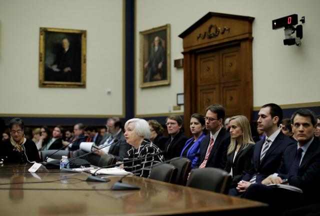 anet Yellen, the new Federal Reserve Board chairwoman, appears before the House Financial Services Committee to give her first testimony as Fed chair on February 11, 2024 in Washington, DC