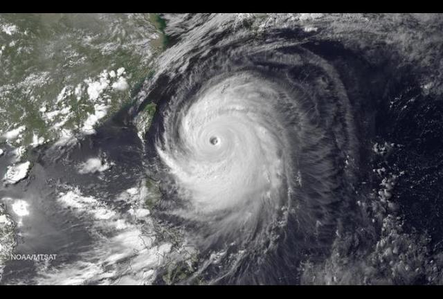 JAPAN - JULY 7: In this handout provided by the National Oceanic and Atmospheric Administration (NOAA), Super Typhoon Neoguri approaches Okinawa island on July 7, 2024 in Japan. With sustained winds of 198 kilometers per hour, the storm could be one of the strongest to hit Japan in decades. Credit Handout/Getty Images