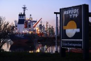 View at sunset of the port next to the g