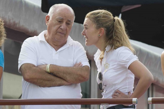 Amancio Ortega (L) and Marta Ortega 