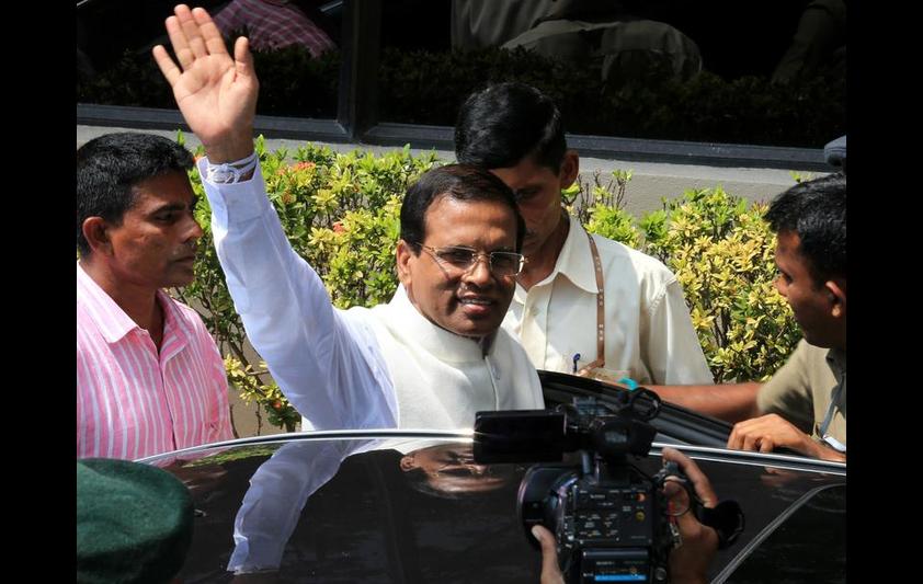 Sri Lanka's new President, Maithripala Sirisena in Colombo, January 9, 2015. Buddhika Weerasinghe/Getty Images