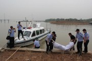The police of Yangtze River Shipping Public Security Bureau Nanjing Branch re-cover a body, believed to be a victim from the capsized ship Dongfangzhixing on June 9, 2024 in Nanjing, Jiangsu province of China. ChinaFotoPress/Getty Images