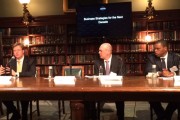 Leo Tilman, Alex Goldberg, and Daniel Fountenberry at the BCLS panel, 9/23/15. Photo: Michael Lerner