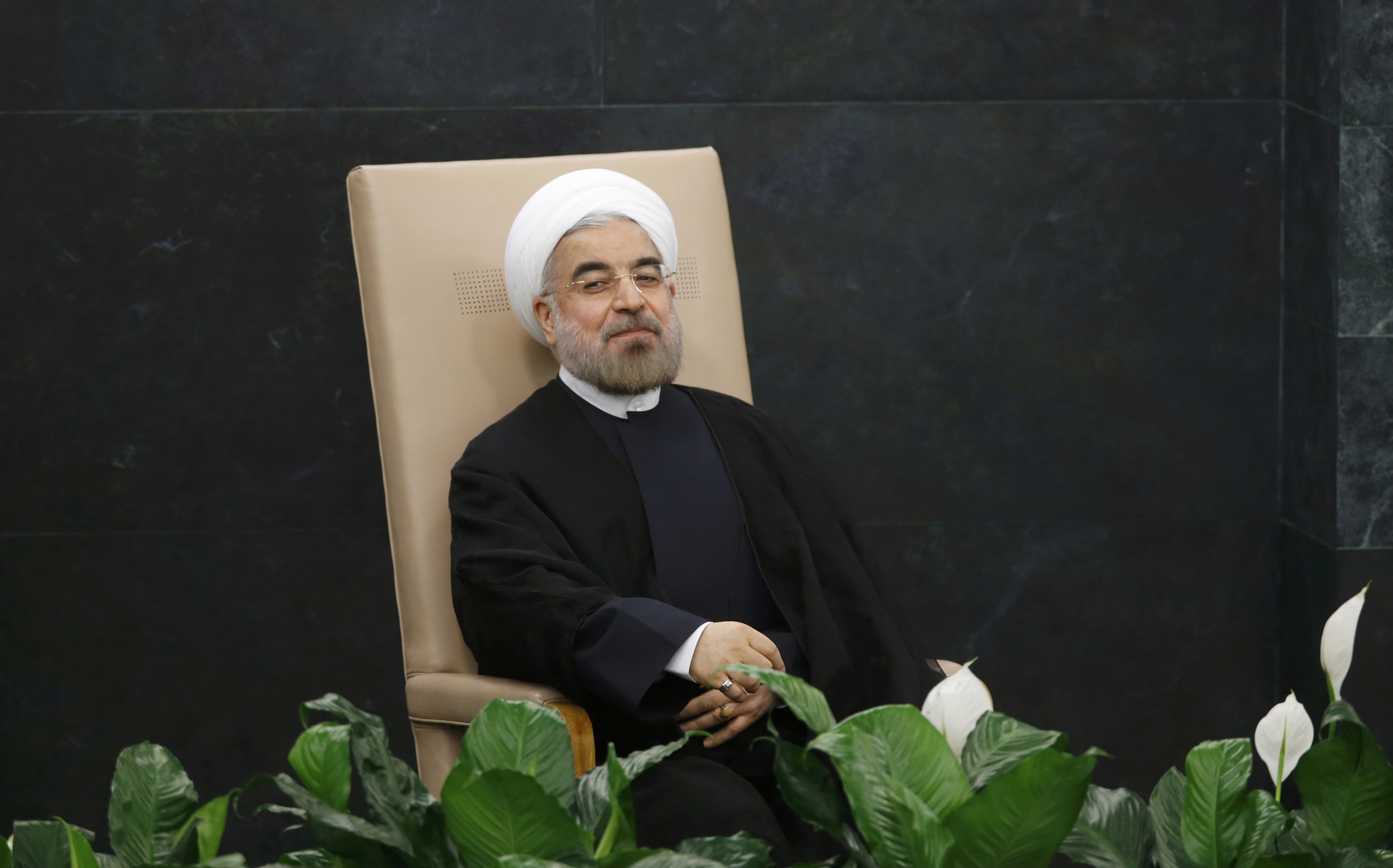 Iran's President Hassan Rouhani waits to address the 68th United Nations General Assembly at UN headquarters in New York, September 24, 2024 REUTERS/Ray Stubblebine