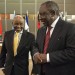 Lesotho Prime Minister Thomas Thabane and South African Deputy President Cyril Ramaphosa. (Stefan Heunis/AFP/Getty)