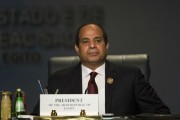 Egypt's President Abdel Fattah al-Sisi attends the closing session of an African summit meeting in the Egyptian resort of Sharm el-Sheikh on June 10, 2015. KHALED DESOUKI/AFP/Getty Images