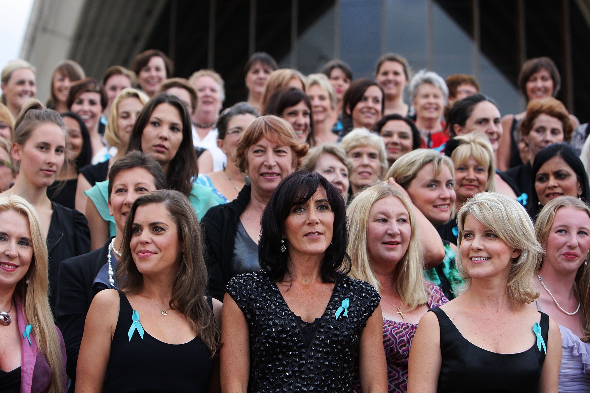 Teal Ribbon Day, in honor of women who have lost the battle with ovarian cancer, in Australia. Getty Images/Lisa Maree Williams