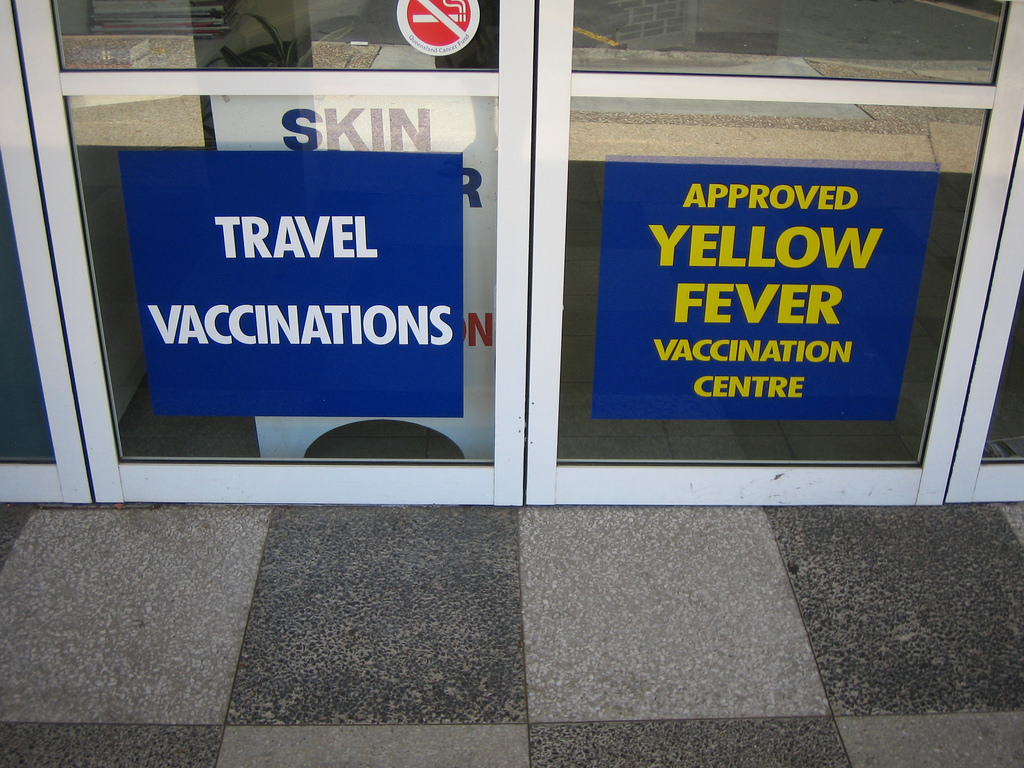 Yellow fever vaccination center. (Source: Bill Cooney/flickr)