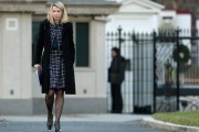 Yahoo! President and CEO Marissa Mayer arrives at the White House for a meeting with President Barack Obama and other business leaders November 28, 2024 in Washington, DC.