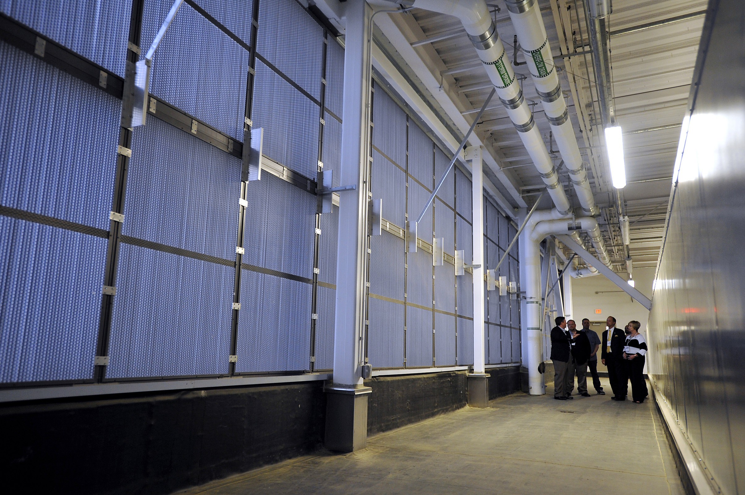 Outside air inlets are seen during a tour of the new Facebook Data Center on April 19, 2024 in Forest City, North Carolina.