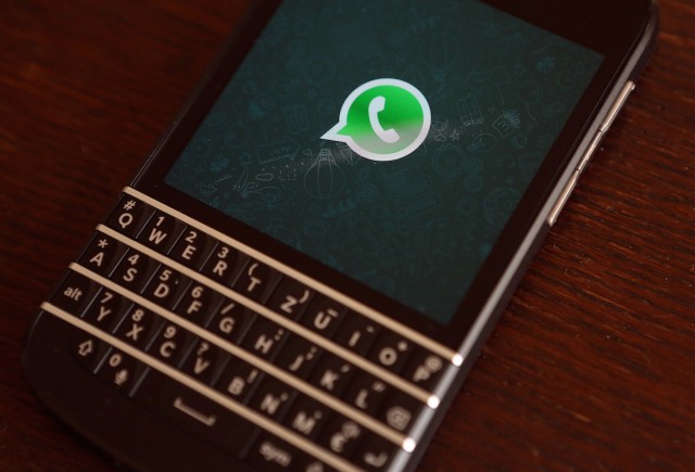 The WhatsApp startup screen. Adam Berry/Getty Images