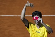 Brazil's tennis player Marcelo Melo takes a picture with a mobile phone. ALEJANDRO PAGNI/AFP/Getty Images