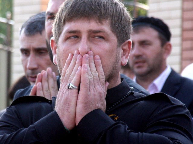 Chechen leader Ramzan Kadyrov prays. STR/AFP/GettyImages