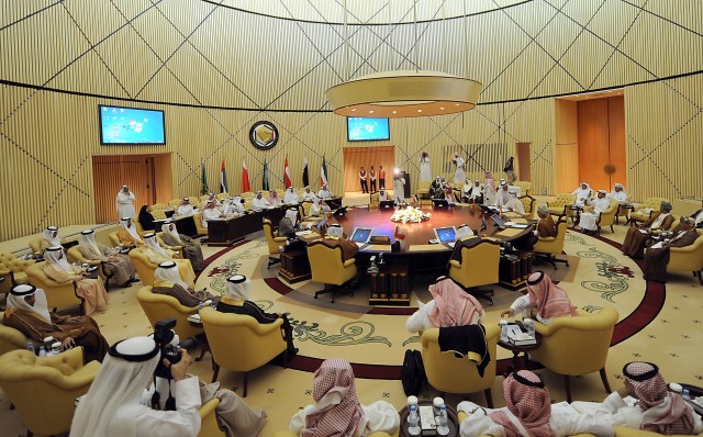 A GCC meeting in Riyadh, September 15, 2013. (AFP PHOTO/FAYEZ NURELDINE)
