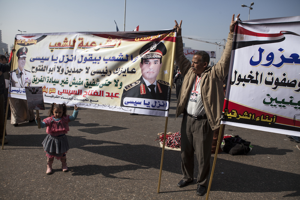 Supporters of Abdel Fattah al-Sisi gather in Tahrir Square. (Photo by Ed Giles/Getty Images)
