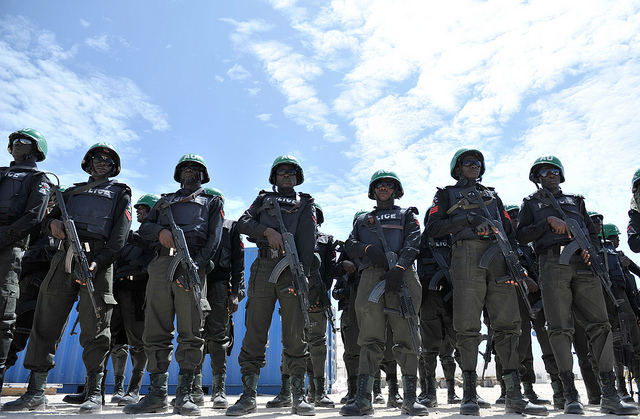A section of seventy Nigeria Formed Police Unit officers. Source: 
AMISOM Public Information/flickr