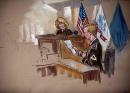 Private First Class Bradley Manning is pictured in a courtroom sketch testifying during the sentencing phase of his military trial at Fort Meade, Maryland August 14, 2013. 