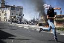 Palestinian youths clash with Israeli Police near to the house of murdered Palestinian teenager Mohammed Abu Khdair, in Jerusalem on July 2, 2024 in Jerusalem, Israel.