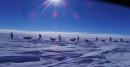 In this undated handout photo provided by Walking with the Wounded (WWTW) on December 3, 2013, The Team Noom Coach USA form their ski line in Antarctica on day one of the South Pole Allied Challenge. 