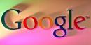 The Google logo is displayed during the 'Google Impact Challenge, Japan' final event in Tokyo on March 26, 2015.
