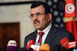 Tunisian Prime Minister Ali Larayedh gives a press conference on October 23, 2024 in Tunis