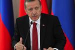 Turkish Prime Minister Tayyip Erdogan attends a joint press conference with Russian President Vladimir Putin.