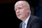 British Foreign Secretary William Hague speaks during a news conference on the continuing situation in Syria at the United Nations headquarters in New York, August 30, 2012. 