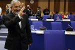 Iran's Ambassador to the International Atomic Energy Agency, IAEA, Ali Asghar Soltanieh waves as he arrives for the IAEA board of governors meeting at the International Center in Vienna, Austria, Monday, Sept. 10, 2012. 