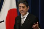 Japan's new Prime Minister Shinzo Abe speaks during his first press conference at the prime minister's official residence in Tok