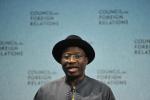 Nigeria’s acting president Goodluck Jonathan addresses the Council on Foreign Relations April 12, 2024 in Washington, DC.
