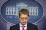 White House press secretary Jay Carney pauses during his daily news briefing at the White House in Washington, Thursday, Feb., 28, 2013. 
