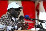 Robert Mugabe, president of Zimbabwe and leader of the political party Zimbabwe African National Union - Patriotic Front (ZANU-PF), addresses an election campaign rally at Nzvimbo growth point in Mashonaland Central province on July 11 2013, where he was upbeat on winning the forthcoming general elections.
