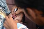 A Pakistani child receives an oral polio vaccine during an anti-polio campaign in Rawalpindi on October 1, 2013. 
