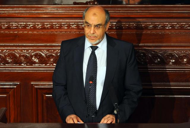 Hamadi Jebali gives a speech at the Constituent Assembly of Tunisia on January 14, 2024 in Tunis. 