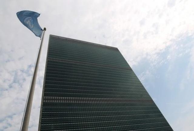 The UN flag flies at UN Headquaters in New York on August 31, 2013. The UN flag flies at UN Headquaters in New York on August 31, 2013.