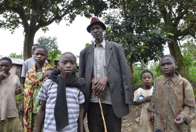 A Tsutsi man from Jomba near Bunagana, who stayed behind after it's residents fled to Uganda and Rwanda after the defeat of the M23 rebels, poses on November 6, 2013 in Rutshuru, near Bunagana. A Tsutsi man from Jomba near Bunagana, who stayed behind after it's residents fled to Uganda and Rwanda after the defeat of the M23 rebels, poses on November 6, 2013 in Rutshuru, near Bunagana.