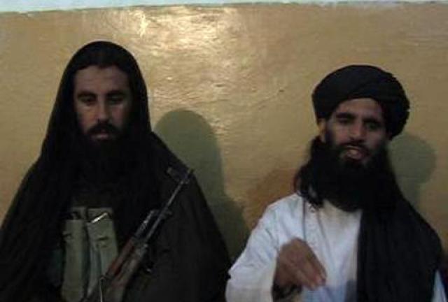 Video grab taken on November 7, 2013 shows Asmatullah Shaheen (R), a former interim chief of the Pakistani Taliban, speaking during a press conference in an undisclosed location in northwest Pakistan. Video grab taken on November 7, 2013 shows Asmatullah Shaheen (R), a former interim chief of the Pakistani Taliban, speaking during a press conference in an undisclosed location in northwest Pakistan.