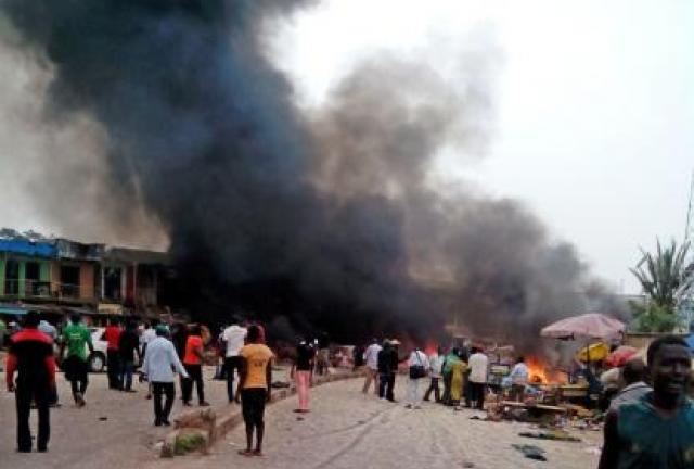 The explosions, which targeted Terminus market, went off some 20 to 30 minutes apart, setting fire to the entire venue. The explosions, which targeted Terminus market, went off some 20 to 30 minutes apart, setting fire to the entire venue.