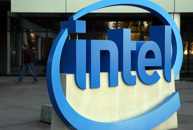 The Intel logo is displayed outside of the Intel headquarters on January 16, 2014 in Santa Clara, California. The Intel logo is displayed outside of the Intel headquarters on January 16, 2014 in Santa Clara, California.