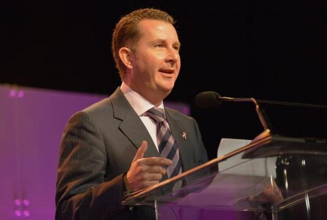 Murdo Gordon, president, U.S. pharmaceuticals, Bristol-Myers Squibb speaks at 2014 Pennsylvania Conference For Women at Philadelphia Convention Center on October 16, 2024 in Philadelphia, Pennsylvania.