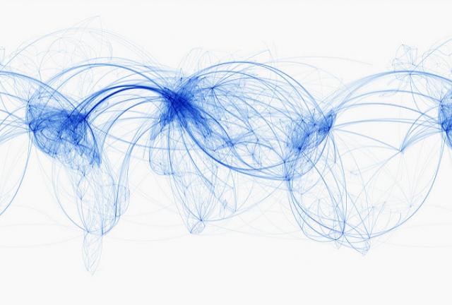 World airline routes. (Source: josullivan.59/flickr) World airline routes. (Source: josullivan.59/flickr)