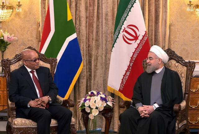Presidents Jacob Zuma of South Africa (L) and Hassan Rouhani of Iran (R). Presidents Jacob Zuma of South Africa (L) and Hassan Rouhani of Iran (R).